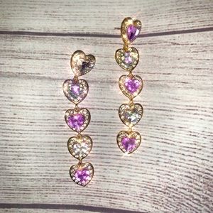 Dollskill | Purple Heart Drop Earrings